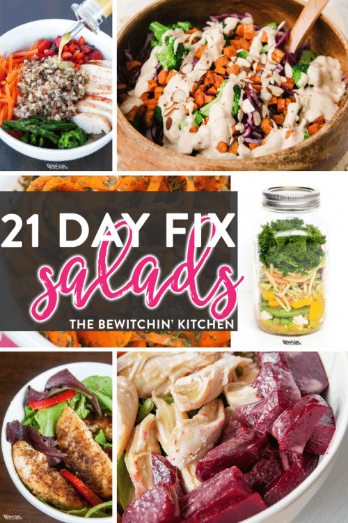 21 Day Fix salads featured on the ULTIMATE 21 Day Fix resource guide - features reviews, 21 day fix results, and recipes.