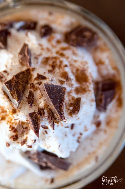 Boozy Winter Coffee - a grown up coffee with gingerbread Kahlua and Baileys Irish Cream.