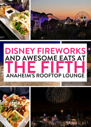 Looking where to dine with kids at Disney? The Fifth OC is a family friendly rooftop bar in Anaheim right across the street from Disneyland.