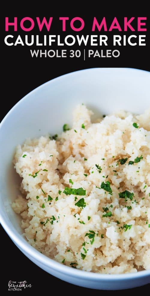 How to make cauliflower rice. Is there anything cauliflower can't do? Whole30, Paleo and 21 Day Fix approved.