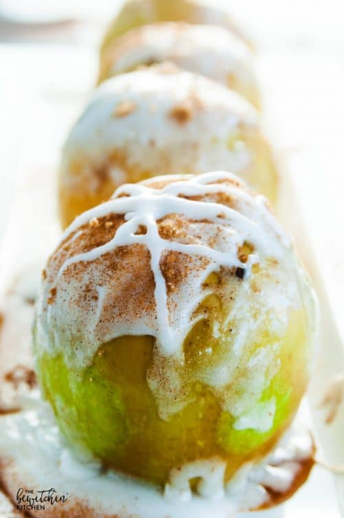 Baked Apples with Coconut Cream. This dairy free dessert is a healthier twist on apple pie.