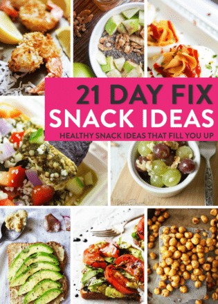 21 Day Fix Snack Ideas. Healthy snacks that are easy to make and keep you full.