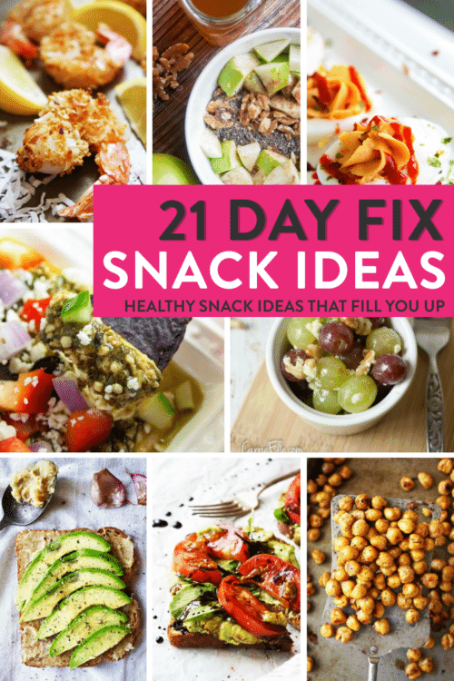 21 Day Fix Snack Ideas. Healthy snacks that are easy to make and keep you full. 