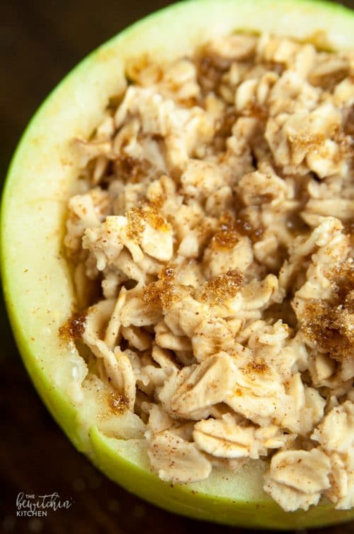 Baked Apple Oatmeal Bowls - an easy breakfast recipe that's ready in under a minute, healthy, and has no clean up! Plus 7 apple hacks.