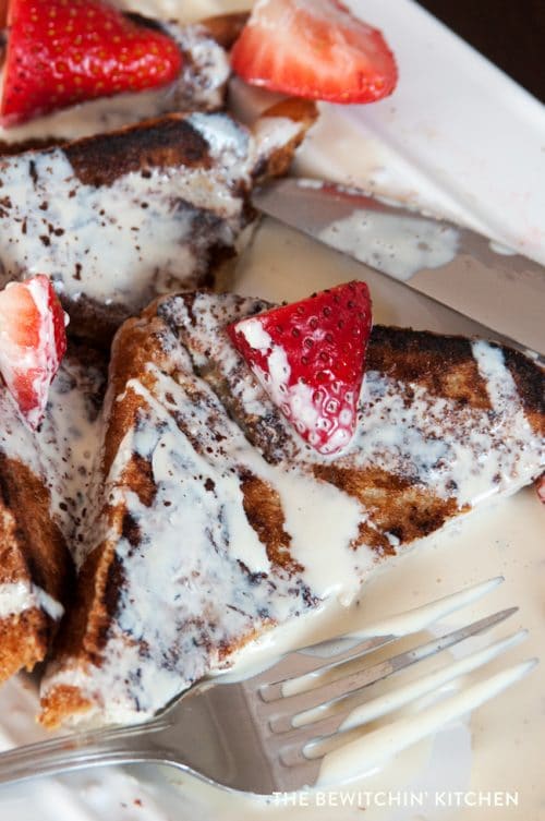 White Chocolate French Toast with Strawberries