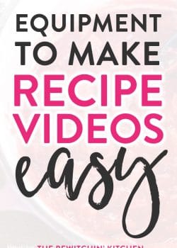 Want to know how to make recipe videos? Here's a list of equipment that makes creating cooking videos easy. A great shopping list for bloggers!