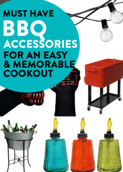 Must have BBQ accessories for an easy cookout. It's barbecue season and time to throw some burgers on the grill and host patio parties! Here are some awesome bbq tools!