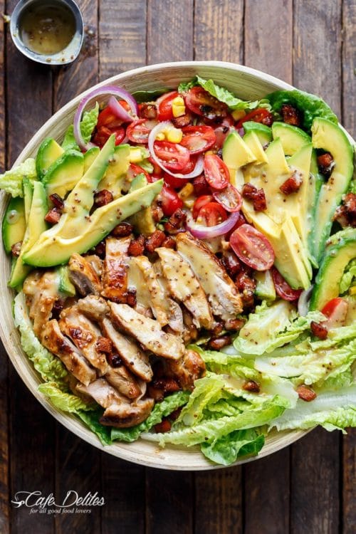 Honey-Mustard-Chicken-Bacon-Avocado-Salad