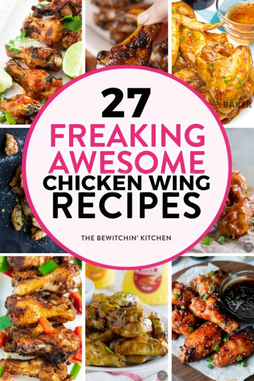 27 freaking awesome chicken wing recipes. These are some of Pinterest's most popular recipes for chicken wings. 