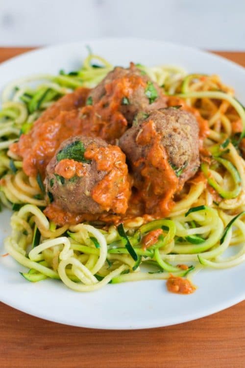 Zoodles-with-Turkey-Meatballs