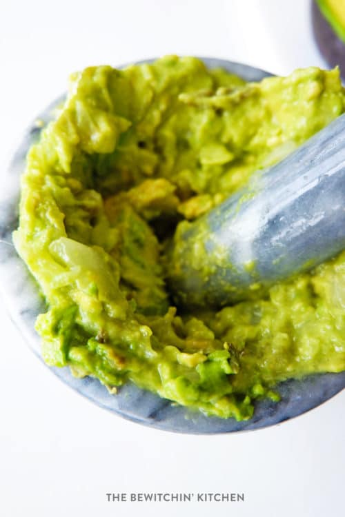 This authentic guacamole recipe was brought back from my recent Mexico travels. This clean eating, healthy snack recipe is whole30 and paleo plus its only 5 ingredients!