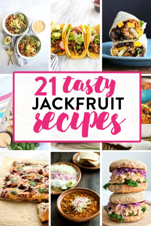 Jackfruit is the new trendy food with healthy recipes. Check out these tasty jackfruit recipes that are full of fiber, vegan, and clean eating. Some Whole30 recipes are included as well.