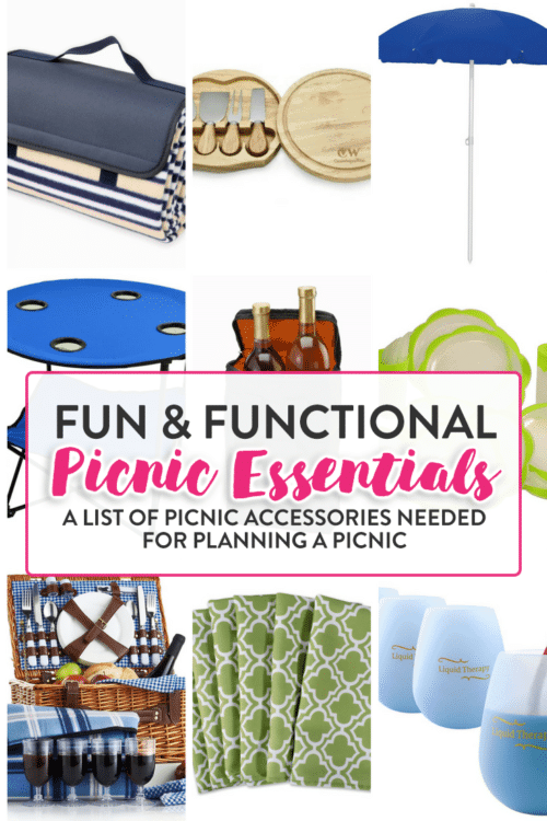 These picnic essentials is a cute list of picnic accessories needed for planning a picnic. Picnic lunches are one of my favorite summer activities. 