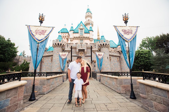 The perfect Disneyland Castle Photo for family photos