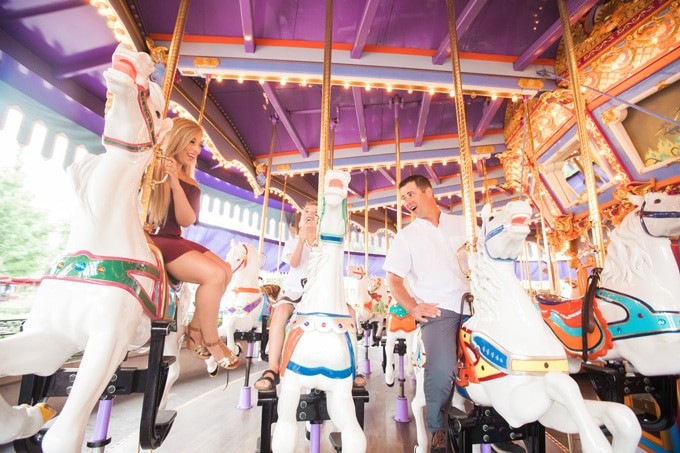 Disneyland Photography - family session on the carousel in Fantasyland. 