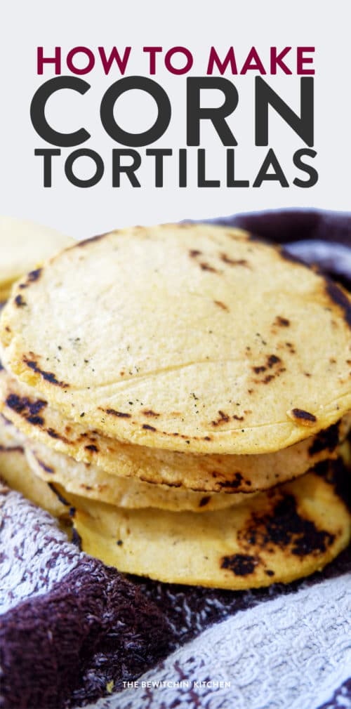 How to make corn tortillas. These easy to make gluten free tortillas are just three ingredients: masa harina, salt, and water. They're so easy, you'll never buy taco shells again!