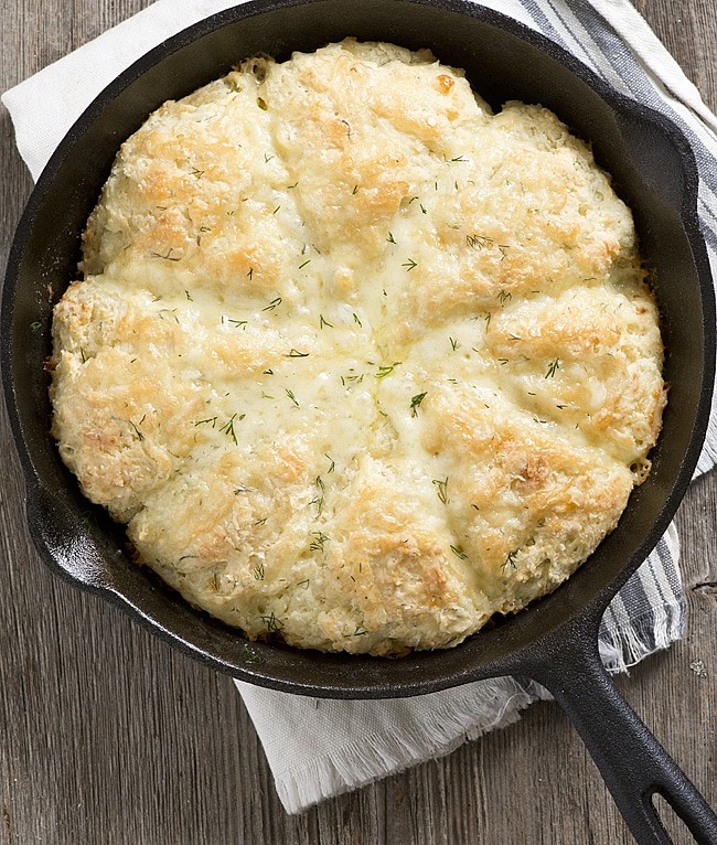 Skillet Dill and Cheddar Buttermilk Scones