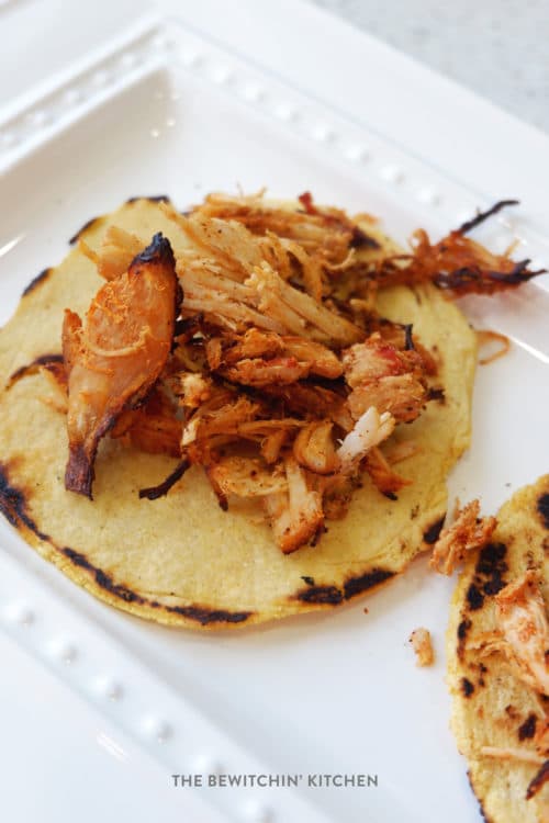 Pulled chicken tacos