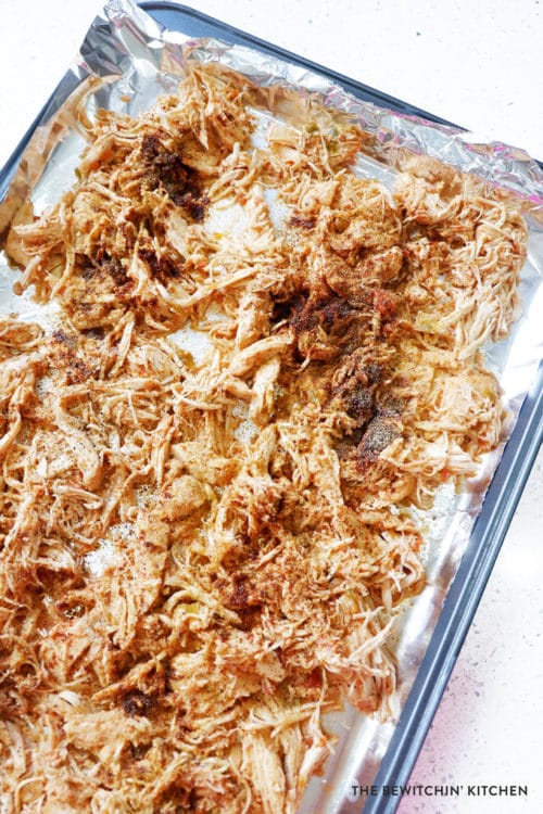 Crockpot shredded chicken for chicken tacos