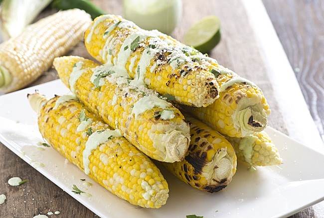 For a superb summer side dish, try Grilled Sweet Corn with Jalapeno Lime Crema. The spicy crema pairs beautifully with the sweet corn and takes less than five minutes to prepare!