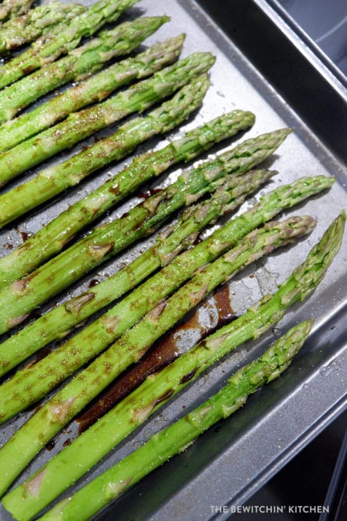 Healthy recipe for oven roasted asparagus