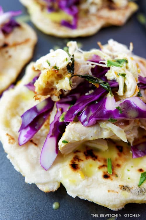 Healthy chicken tacos recipe with homemade tortillas