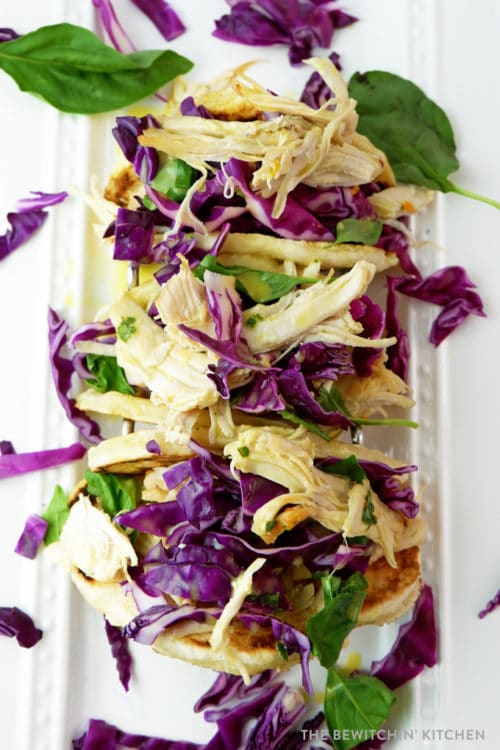 Pulled chicken tacos - a healthy and easy recipe to make for summer.