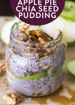 Apple Pie Chia Seed Pudding - this nutritious breakfast has apples, cinnamon, chia seeds, and more. It's high in fiber and makes a yummy snack or healthy breakfast recipe.