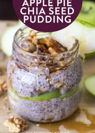 Apple Pie Chia Seed Pudding - this nutritious breakfast has apples, cinnamon, chia seeds, and more. It's high in fiber and makes a yummy snack or healthy breakfast recipe.