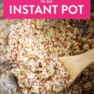 How to cook quinoa in an Instant Pot. Shave down the cook time for this gluten free dish by using my favorite pressure cooker and save this to your Instant Pot Recipes!