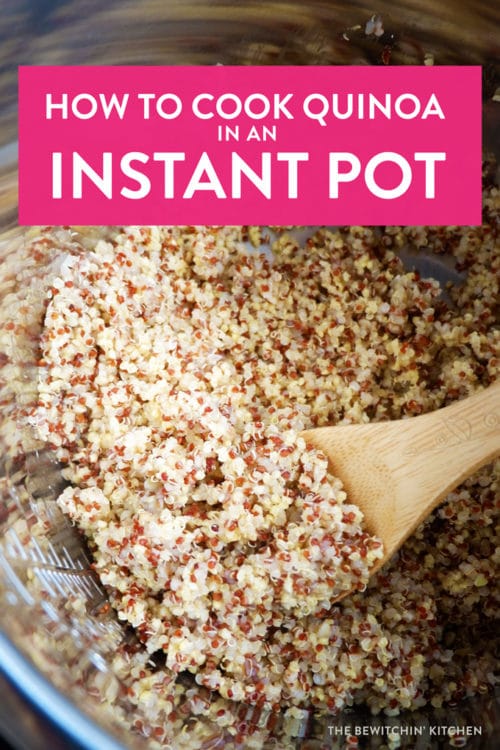 How to cook quinoa in an Instant Pot. Shave down the cook time for this gluten free dish by using my favorite pressure cooker and save this to your Instant Pot Recipes!