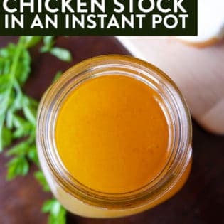 How to make chicken stock in an Instant Pot. Did you know that when you use a pressure cooker to make chicken broth or stock you save SO MUCH TIME. I love a healthy and vegetable filled chicken stock.
