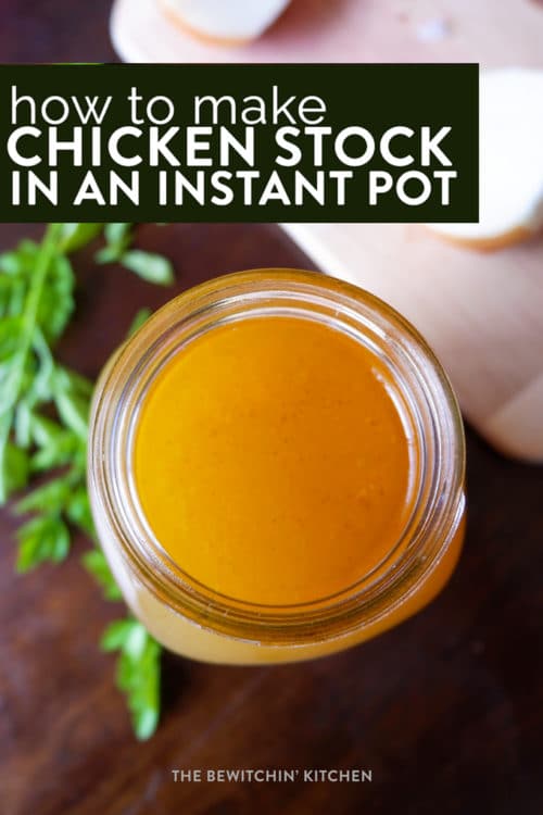 How to make chicken stock in an Instant Pot. Did you know that when you use a pressure cooker to make chicken broth or stock you save SO MUCH TIME. I love a healthy and vegetable filled chicken stock.