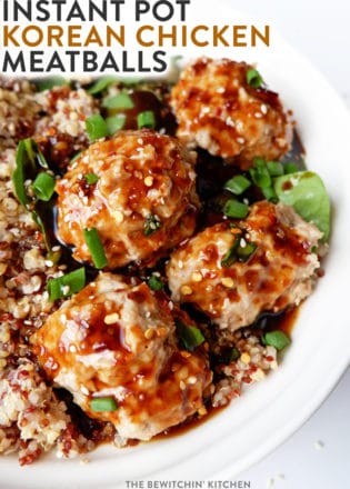 Instant Pot Korean BBQ Chicken Meatballs. This Instant Pot recipe is heaven sent for busy weekday dinner ideas!