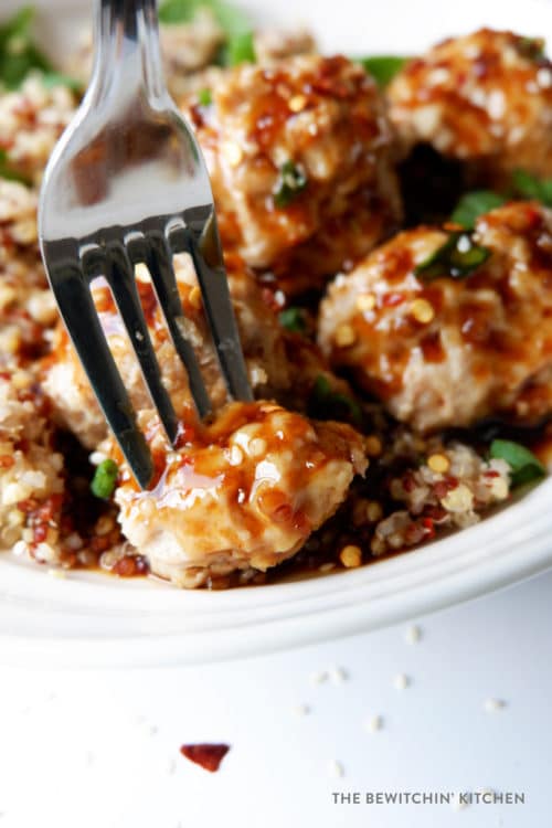 Delicious and easy Instant Pot Korean Chicken Meatballs.