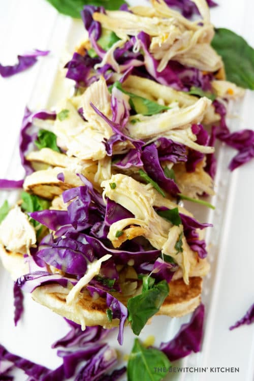 Sweet Chicken Tacos with a citrus basil sauce