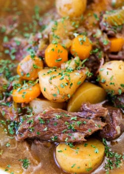 Beef stew made in the Instant Pot