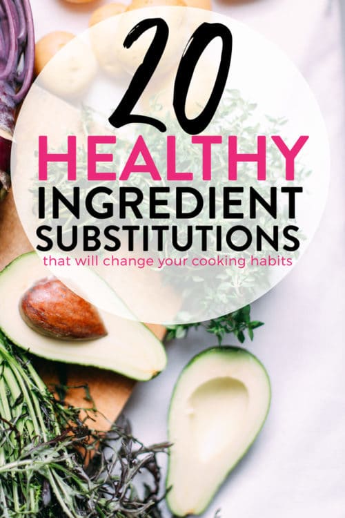 20 healthy ingredient substitutions that will change your eating habits. Ideas how to make healthy recipes and lose weight.