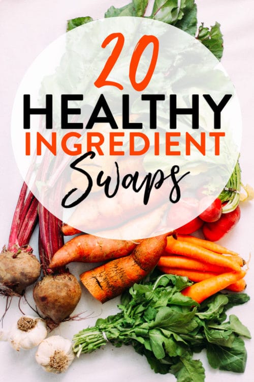 20 healthy ingredient swaps to change your eating habits. Not sure how to make your recipes healthier? Read this healthy ingredients guide. To help with weight loss and for you to reach your nutrition goals.
