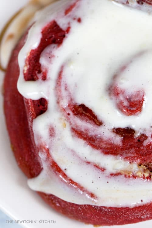 Red Velvet Inspired Cinnamon Rolls