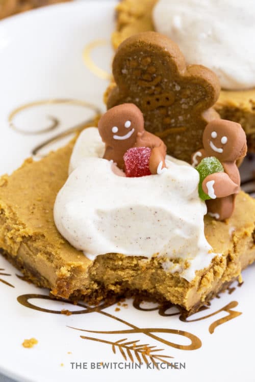 Gingerbread Cheesecake Bars