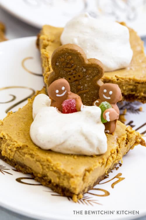 Gingerbread Cheesecake Squares