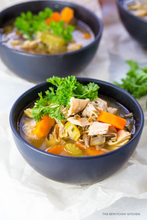 Wild rice vegetable soup