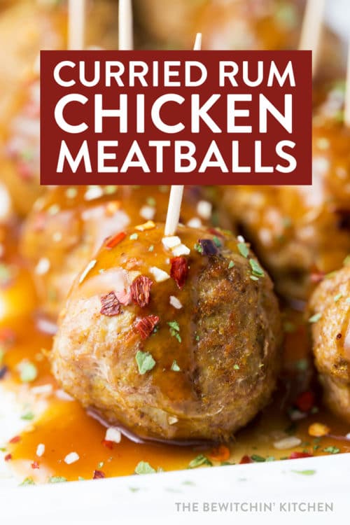 Chicken curry meatballs - a delicious appetizer to serve at parties or as a side dish for dinner!