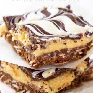 Mocha Nanaimo Bars. This simple no bake dessert recipe is a bake sale classic, but with a coffee twist. Add white chocolate marble and you're in the money my friends!