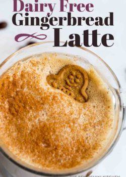 Dairy Free Gingerbread Latte - sip some Christmas spirit with this vegan holiday latte recipe. #ad #gingerbreadlatte #holidaylatte #christmaslatte #thebewitchinkitchen