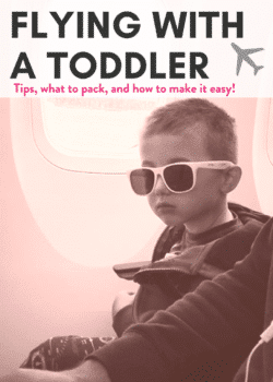 Tips for flying with a toddler! Tips, what to pack for the airplane, and how to make your life easier on your family vacation! #traveltips #flyingwithatoddler #flyingwithababy