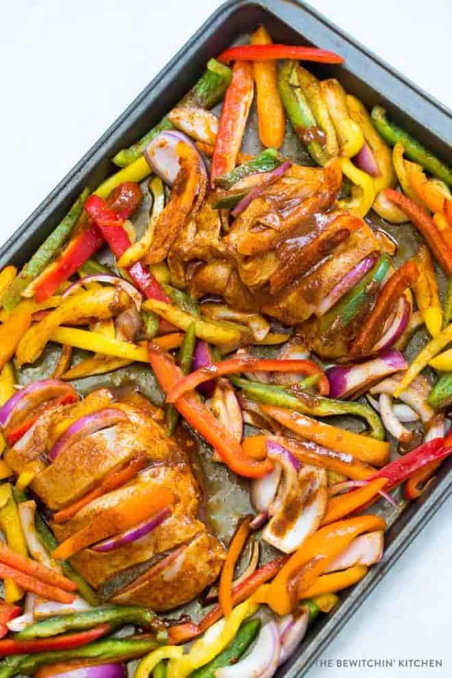 Sheet Pan Chicken Fajitas