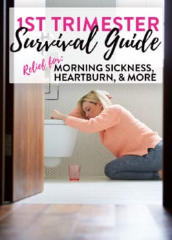 First trimester survival guide - relief for morning sickness, pregnancy heartburn, mood swings, and more!