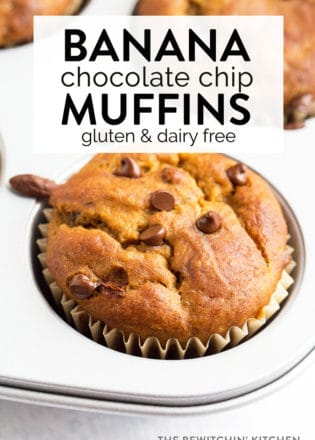 Gluten Free Banana Chocolate Chip Muffins